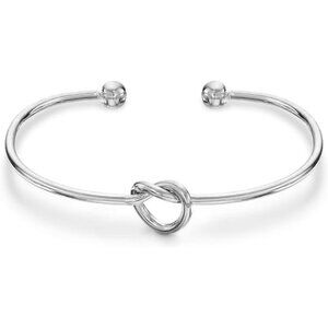 14K Gold Plated Forever Love Knot Infinity Bangle Bracelet -